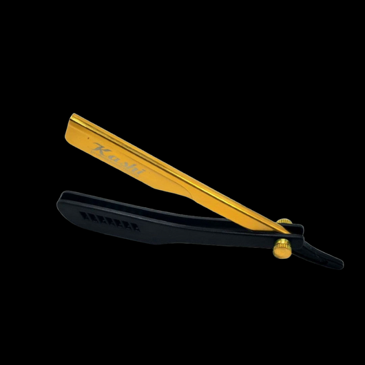 Kashi RB-114G  Straight Edge Barber Razor  Black and Gold  Color