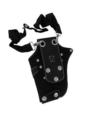 Load image into Gallery viewer, Artificial Leather Hair Scissor Holster Hairdressing Bag Pouch Holder with Waist Shoulder Belt