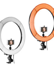 Load image into Gallery viewer, Neewer Ring Light Kit:18"/48cm Outer 55W 5500K Dimmable LED Ring Light, Light Stand, Carrying Bag for Camera,Smartphone,YouTube,TikTok,Self-Portrait Shooting, Black, Model:10088612