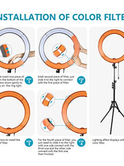 Load image into Gallery viewer, Neewer Ring Light Kit:18"/48cm Outer 55W 5500K Dimmable LED Ring Light, Light Stand, Carrying Bag for Camera,Smartphone,YouTube,TikTok,Self-Portrait Shooting, Black, Model:10088612