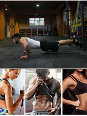 Load image into Gallery viewer, Set 11 Pieces, Resistance Band Set Exercise, Pull Rope Latex Tubes Foam Handle Door Anchor Straps for Fitness Yoga Training Sport Workout