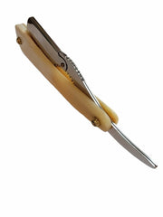 Load image into Gallery viewer, Kashi Professional Barber Razor Shaving White Bone Handle and Silver Color