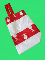 Load image into Gallery viewer, Handmade Bag Cotton , Christmas print and Red Wine Color
