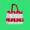Handmade Bag Cotton , Christmas print and Red Wine Color