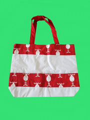 Load image into Gallery viewer, Handmade Bag Cotton , Christmas print and Red Wine Color