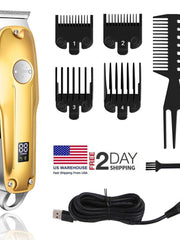Load image into Gallery viewer, The KEMEI 1986 Hair Clipper · 4 Attachment Combs · Cleaning Brush · Plastic Comb · USB Charging Cable · Instruction.