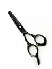 Load image into Gallery viewer, Kashi CB-542T Professional Thinning Shears Japanese Cobalt Steel 6.5 " 32 Teeth, Black color
