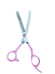 Load image into Gallery viewer, Kashi Shears Hair Scissors Set,  Cutting Shears (P-3460) and Thinning Shears (P-3430T) Japanese Stainless Steel, Pink Color,