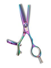 Load image into Gallery viewer, Kashi JR-505T, Professional Rotating Thumb Styling, Barber Thinning Shears 6.5" Japanese Cobalt Steel Media 1 of 3