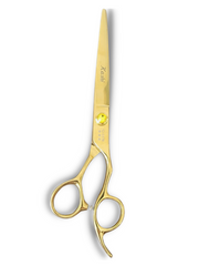 Load image into Gallery viewer, Kashi G-1170 Professional Hair Cutting Shears, 7 inch Gold Color
