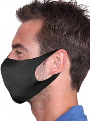 Load image into Gallery viewer, Reusable Black Face Mask, 90% polyester and 10% spandex,