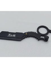 Load image into Gallery viewer, Kashi RB-210 Barber Straight Edge Shaving Razor Finger Ring Black Color