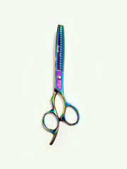 Load image into Gallery viewer, Kashi BR-403VL Professional Barber Thinning Shears 6.5" 440 Japanese Steel, Rainbow Color