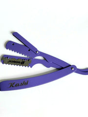 Load image into Gallery viewer, Kashi Profesional Hair Styling Thinning Razor HR-101PR Japanese Steel Purple Color