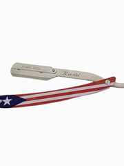 Load image into Gallery viewer, Kashi R-118PR Professional Straight Razors Blade Puerto Rico Flag Design