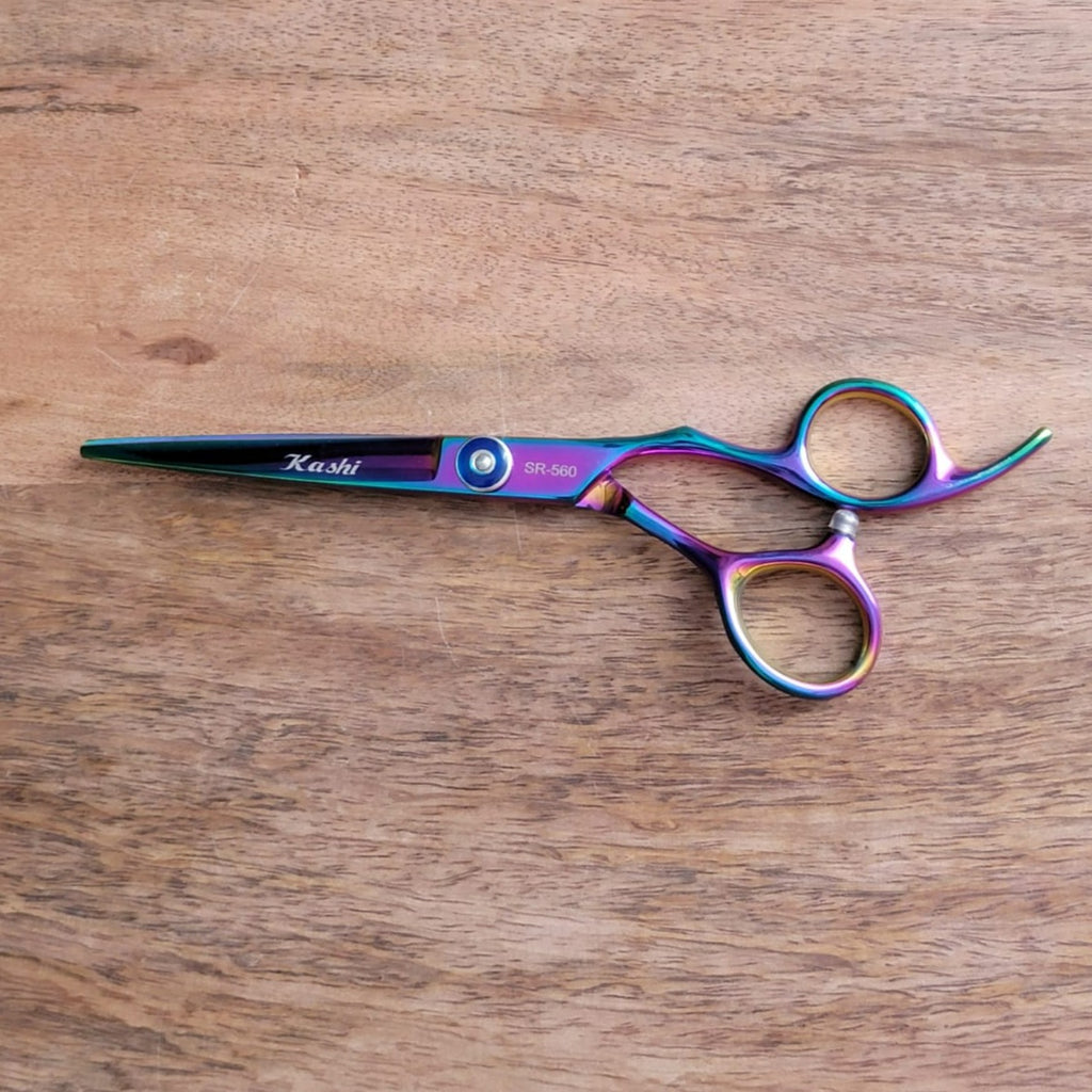 Kashi Professional Cutting Hair Shears SR560 Rainbow Color Japanese