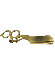 Load image into Gallery viewer, Kashi RG-211 Barber Straight Edge Shaving Razor Single Finger Ring Gold Color