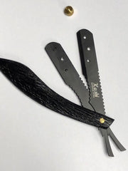 Load image into Gallery viewer, Kashi Professional, Barber Razor RB-123 Wood handle, Black Color