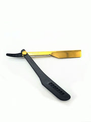 Load image into Gallery viewer, Kashi RB-114G Straight Edge Barber Razor Black and Gold Color
