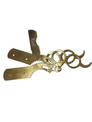 Load image into Gallery viewer, Kashi RG-211 Barber Straight Edge Shaving Razor Single Finger Ring Gold Color