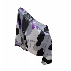 Professional  Cape Men's Grooming Barber Pro, One Size, Camo Purple and Gray Print
