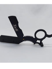 Load image into Gallery viewer, Kashi RB-210 Barber Straight Edge Shaving Razor Finger Ring Black Color