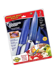 Load image into Gallery viewer, Diamond Sharp 5-Pc. Knife Set Blue color