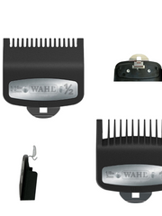 Load image into Gallery viewer, Wahl Set Premium Clipper Cutting Guides with Metal Clip Combo #1/2 , #1