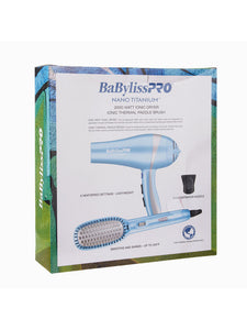 BaByliss PRO- Nano- Titanium- Hair- Dryer & Ionic- Thermal- Paddle- Brush- 