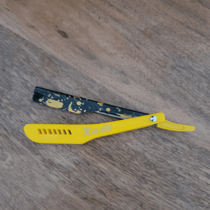 Kashi RY-130C Straight Razors Blade Yellow print Color- for barber