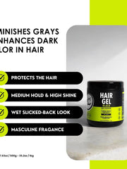 Load image into Gallery viewer, Rolda  Black Styling  Hair Gel  Black Radiant Ultra Hold  500g 17.63oz