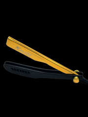 Load image into Gallery viewer, Kashi RB-114G  Straight Edge Barber Razor  Black and Gold  Color
