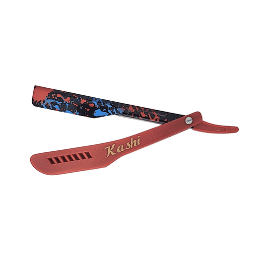 Kashi RR-130C  Straight Razors Blade  Red and print  Color