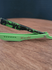 Load image into Gallery viewer, Kashi RG-130C Straight Razors Blade Green and print Color
