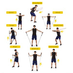 Load image into Gallery viewer, Set 11 Pieces, Resistance Band Set Exercise, Pull Rope Latex Tubes Foam Handle Door Anchor Straps for Fitness Yoga Training Sport Workout
