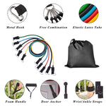 Load image into Gallery viewer, Set 11 Pieces, Resistance Band Set Exercise, Pull Rope Latex Tubes Foam Handle Door Anchor Straps for Fitness Yoga Training Sport Workout
