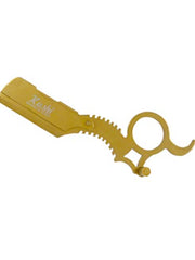 Load image into Gallery viewer, Kashi RG-210 Barber Straight Edge Shaving Razor Single Finger Ring Gold Color
