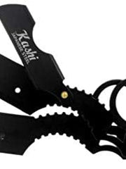 Load image into Gallery viewer, Kashi RB-210 Barber Straight Edge Shaving Razor  Finger Ring Black Color
