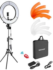 Load image into Gallery viewer, Neewer Ring Light Kit:18&quot;/48cm Outer 55W 5500K Dimmable LED Ring Light, Light Stand, Carrying Bag for Camera,Smartphone,YouTube,TikTok,Self-Portrait Shooting, Black, Model:10088612
