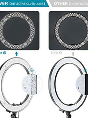 Load image into Gallery viewer, Neewer Ring Light Kit:18&quot;/48cm Outer 55W 5500K Dimmable LED Ring Light, Light Stand, Carrying Bag for Camera,Smartphone,YouTube,TikTok,Self-Portrait Shooting, Black, Model:10088612
