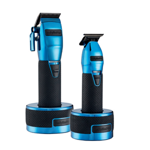 BaByliss PRO Limited BLUEFX Boost+ Clipper & Trimmer Set with Charging Base Model FXHOLPKCTB-BC , 074108459732
