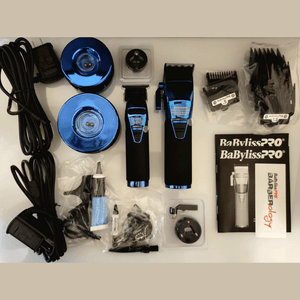 BaByliss PRO Limited BLUEFX Boost+ Clipper & Trimmer Set with Charging Base Model FXHOLPKCTB-BC , 074108459732 accesories 