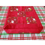 Load image into Gallery viewer, Handmade  Bag cotton for women , Christmas print  and Red Color
