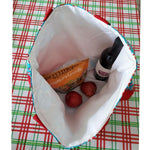 Load image into Gallery viewer, Handmade  Bag cotton for women , Christmas print  and Red Color
