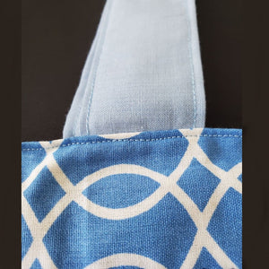 Handmade  Bag Cotton for women,   Blue Color Print