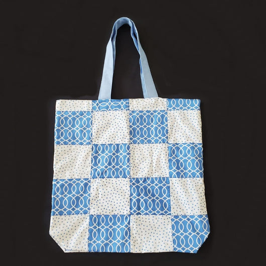 Handmade  Bag Cotton for women,   Blue Color Print