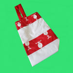 Load image into Gallery viewer, Handmade Bag Cotton ,  Christmas print  and  Red Wine Color
