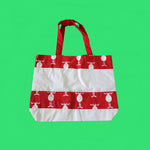 Load image into Gallery viewer, Handmade Bag Cotton ,  Christmas print  and  Red Wine Color
