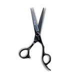 Load image into Gallery viewer, Kashi-B-1160-Professional-Shears-Hair-Cutting-6-inch-Black-Color with a bottom jewely black design
