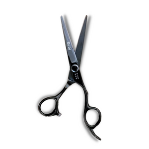 Kashi-B-1160-Professional-Shears-Hair-Cutting-6-inch-Black-Color with a bottom jewely black design